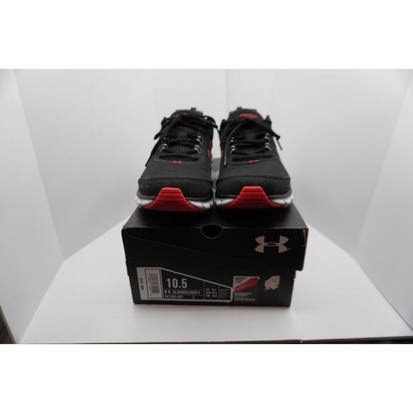 Under Armour UA CHARGED ASSERT 8 Black Orange White 10.5 active gym casual 34-03 - Picture 2 of 12